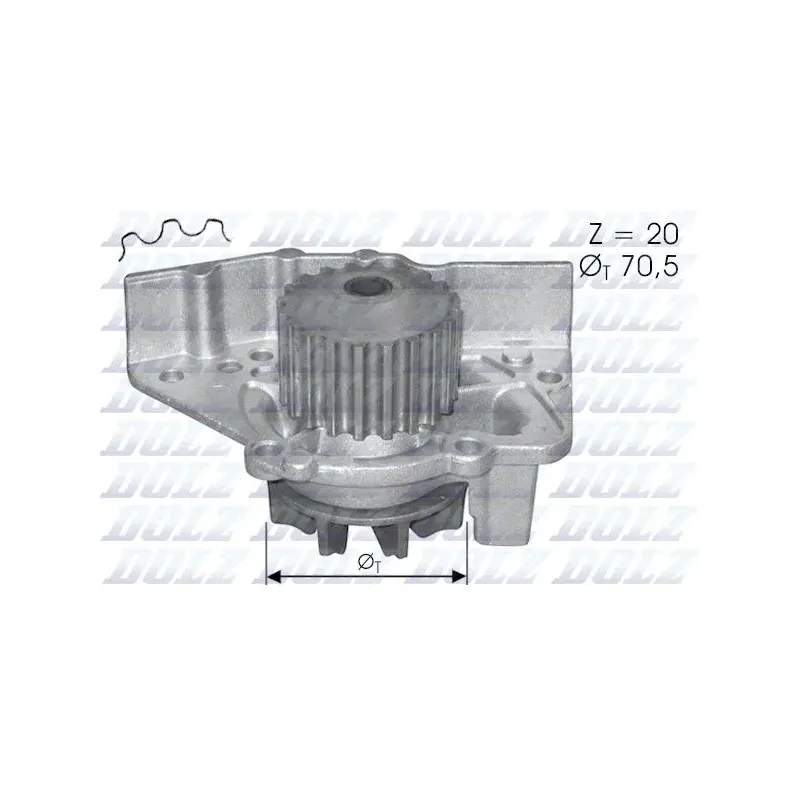 DOLZ C119 Bomba de agua, refrigeración del motor