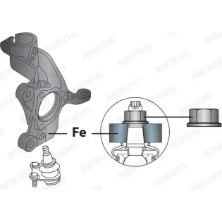 MOOG VO-BJ-13581 Rótula de suspensión/carga