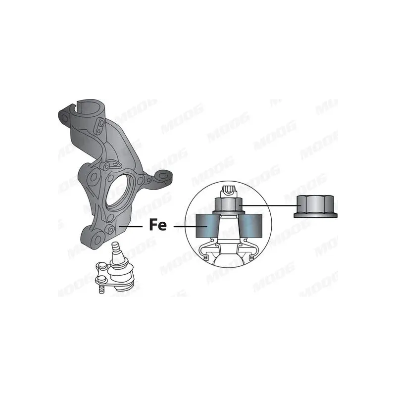 MOOG VO-BJ-13581 Rótula de suspensión/carga