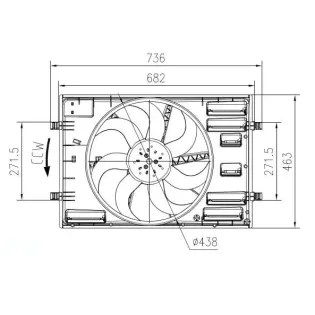 NRF 47916 Ventilador, refrigeración del motor