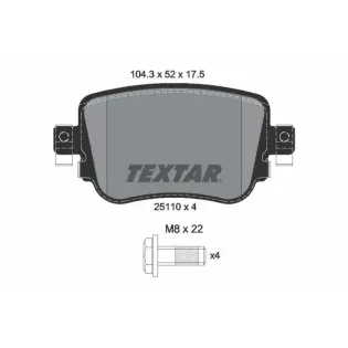 TEXTAR 2511003 Juego de pastillas de freno