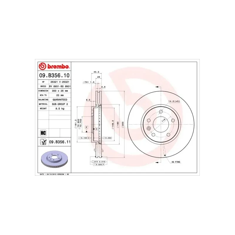 AP 25321 Disco de freno