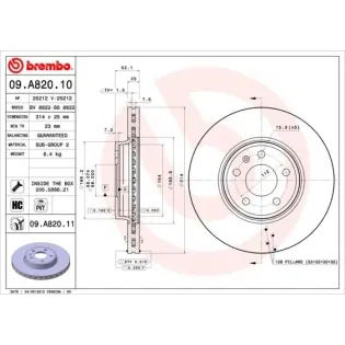 AP 25212 Disco de freno