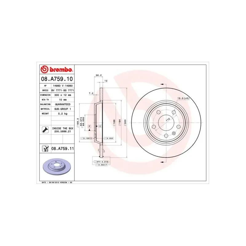 AP 14980 Disco de freno