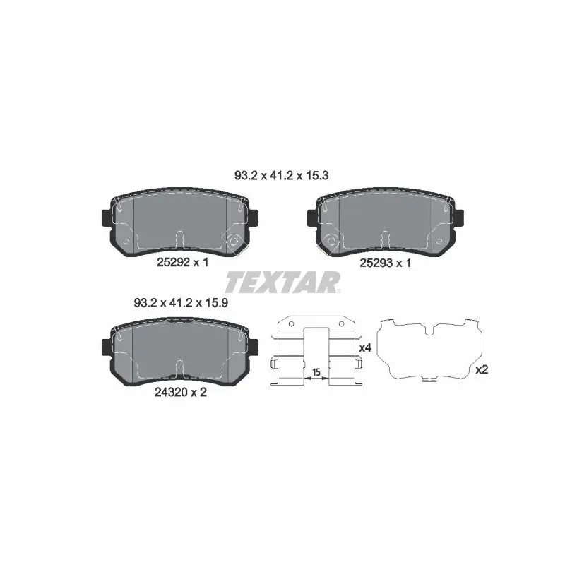TEXTAR 2529201 Juego de pastillas de freno