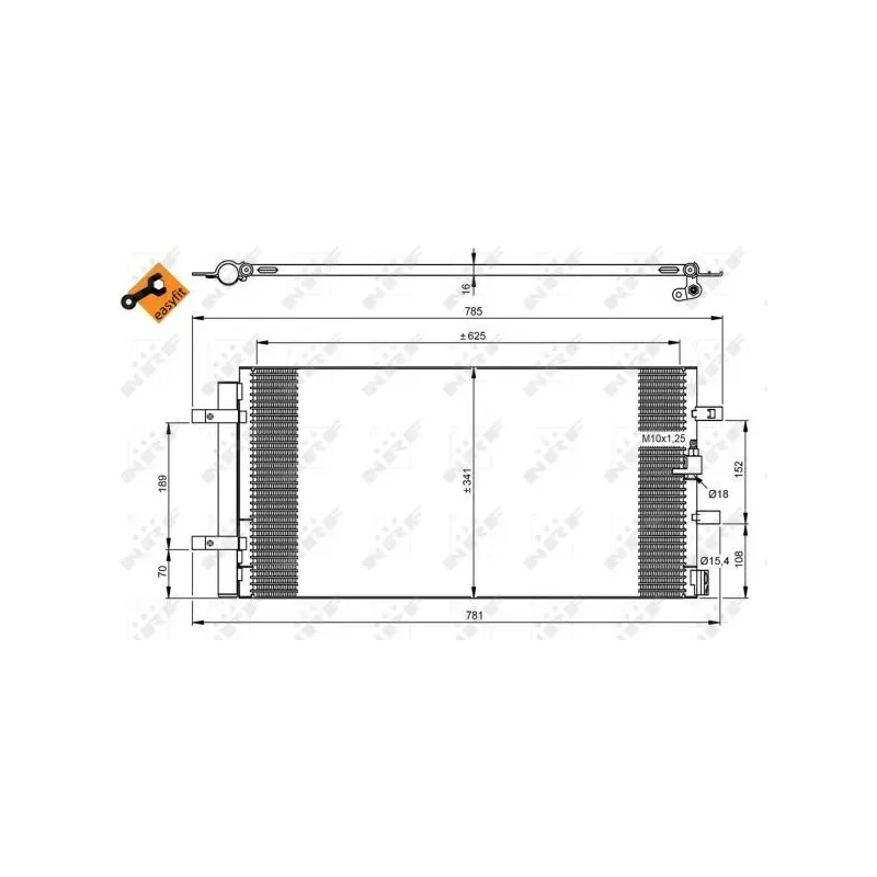 NRF 350046 Condensador, aire acondicionado