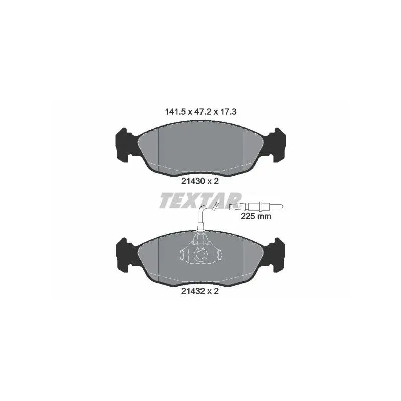 TEXTAR 2143001 Juego de pastillas de freno