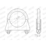 WALKER 82310 Pieza de fijación, sistema de escape