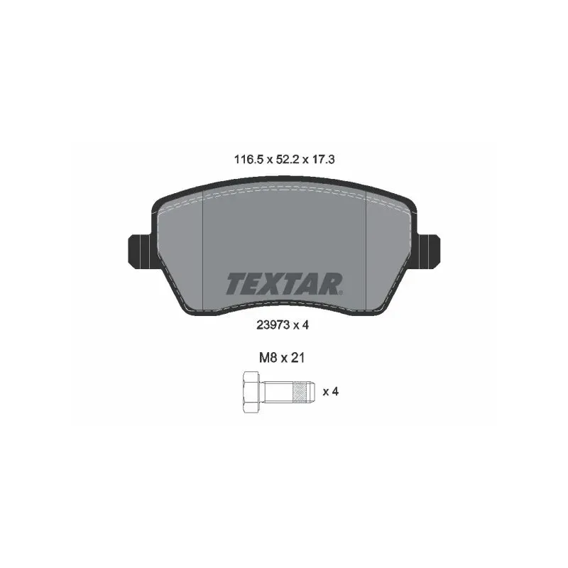 TEXTAR 2397301 Juego de pastillas de freno