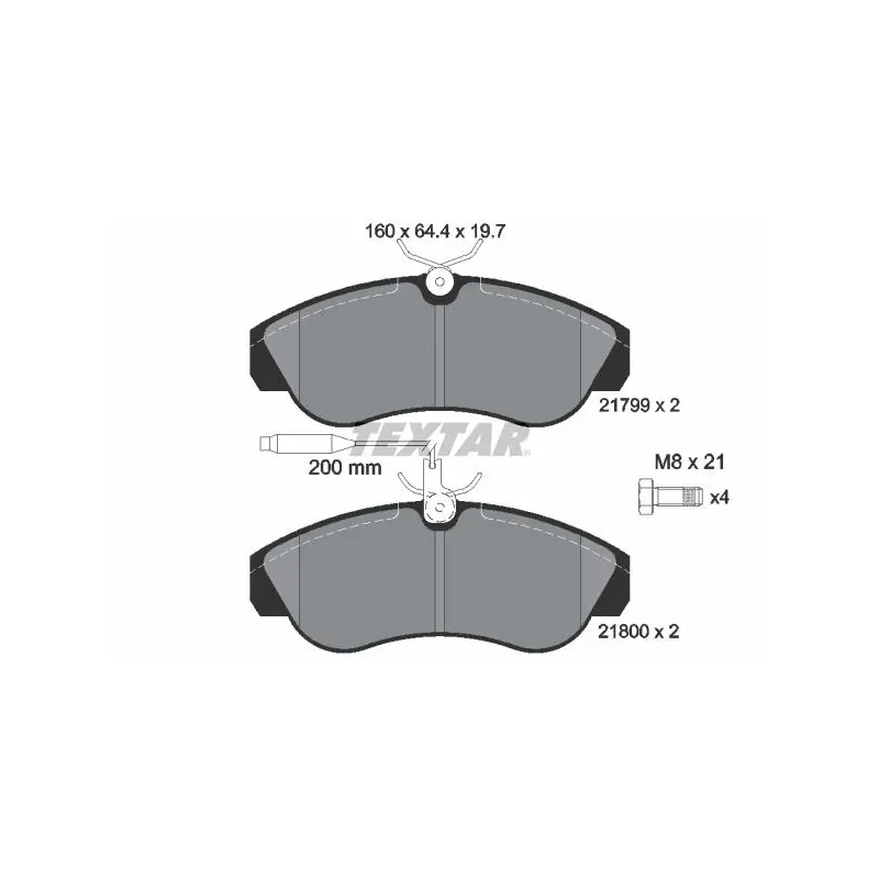 TEXTAR 2179901 Juego de pastillas de freno