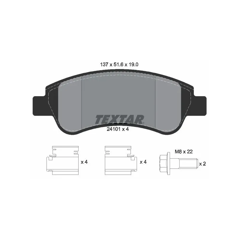 TEXTAR 2410101 Juego de pastillas de freno