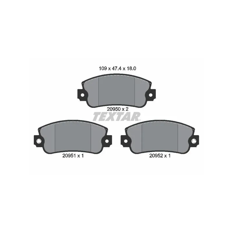 TEXTAR 2095006 Juego de pastillas de freno