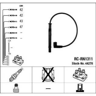 NGK 44278 Juego de cables de encendido