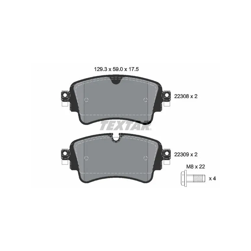 TEXTAR 2230801 Juego de pastillas de freno
