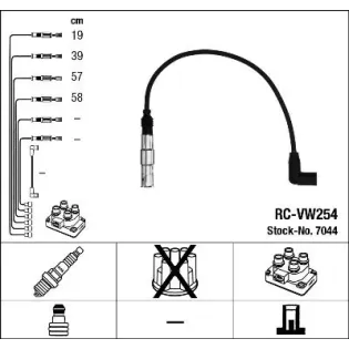 NGK 7044 Juego de cables de encendido