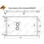 NRF 53405 Radiador, refrigeración del motor