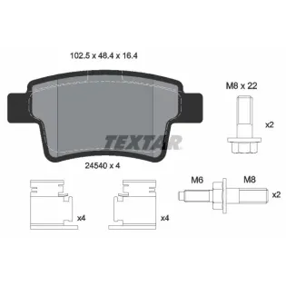 TEXTAR 2454001 Juego de pastillas de freno