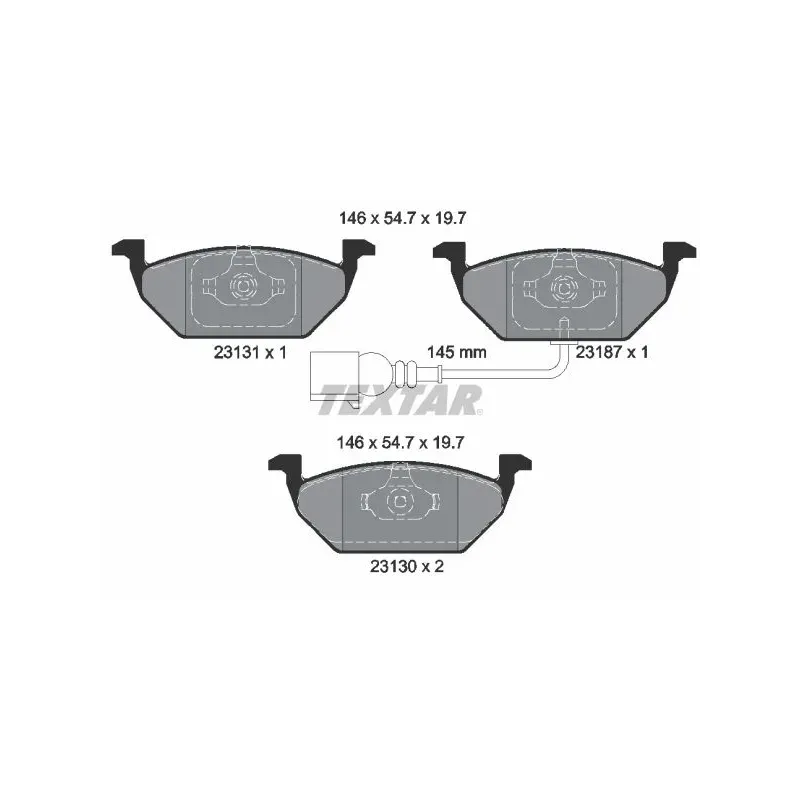 TEXTAR 2313101 Juego de pastillas de freno