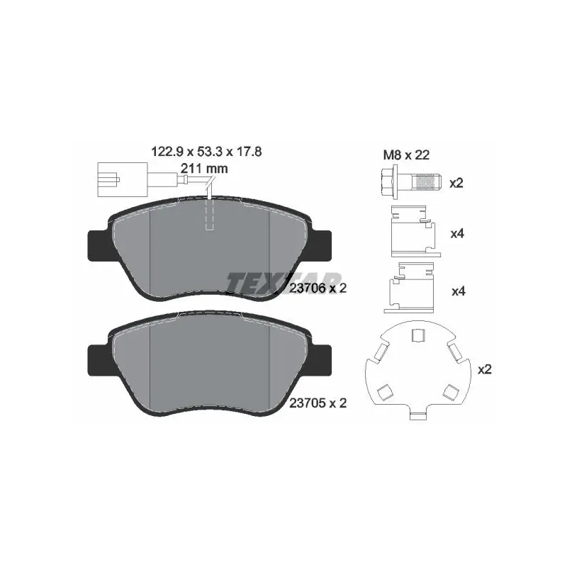 TEXTAR 2370601 Juego de pastillas de freno