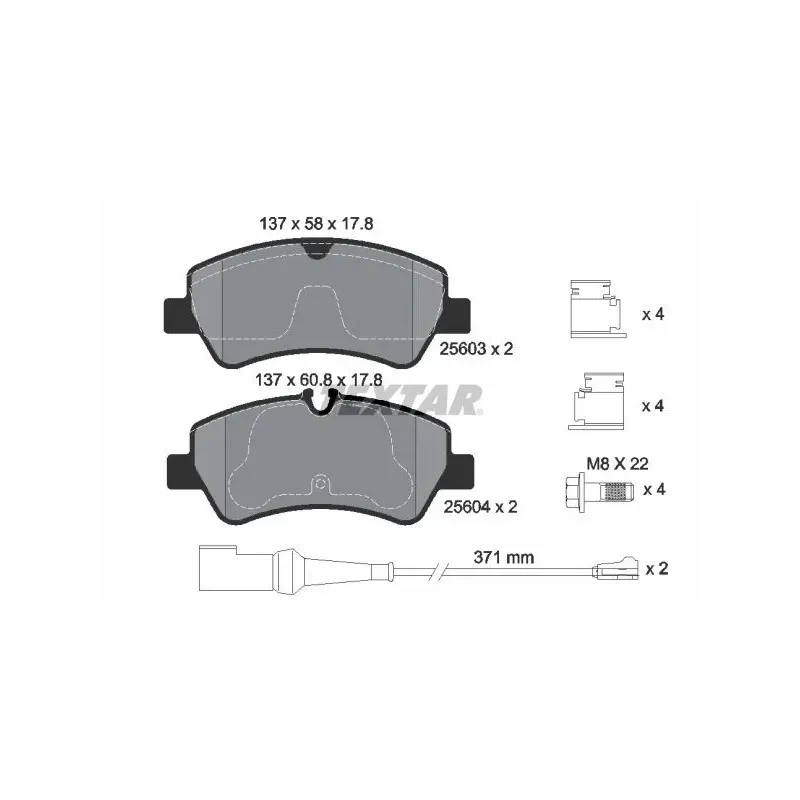 TEXTAR 2560303 Juego de pastillas de freno