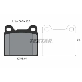 TEXTAR 2075506 Juego de pastillas de freno