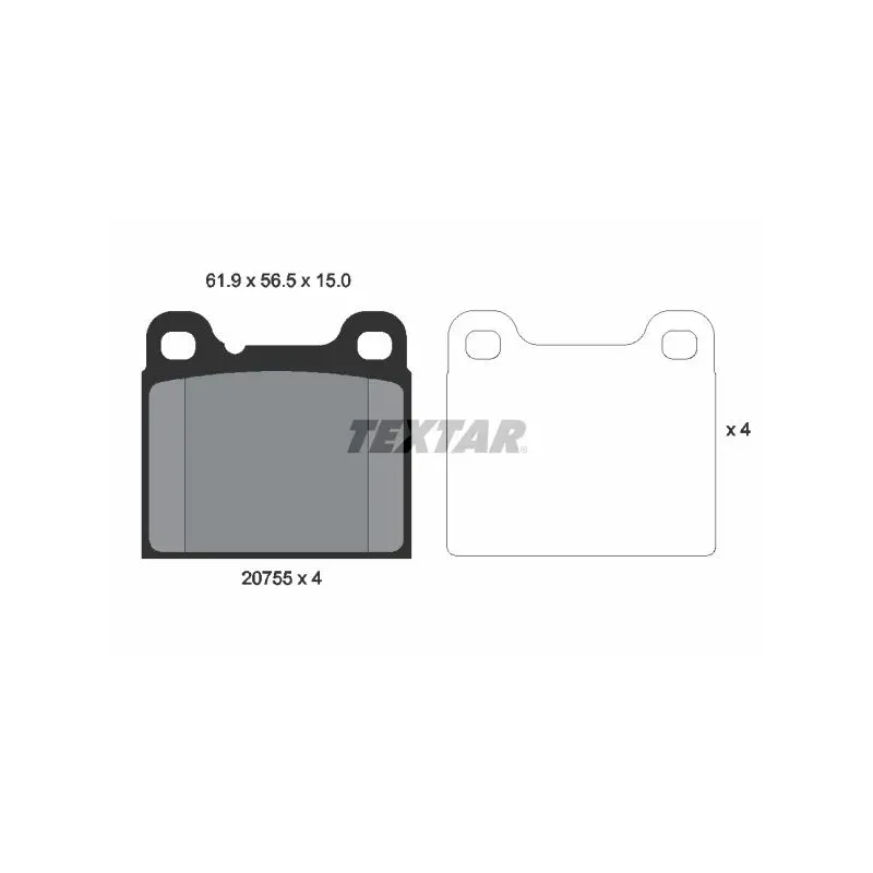 TEXTAR 2075506 Juego de pastillas de freno