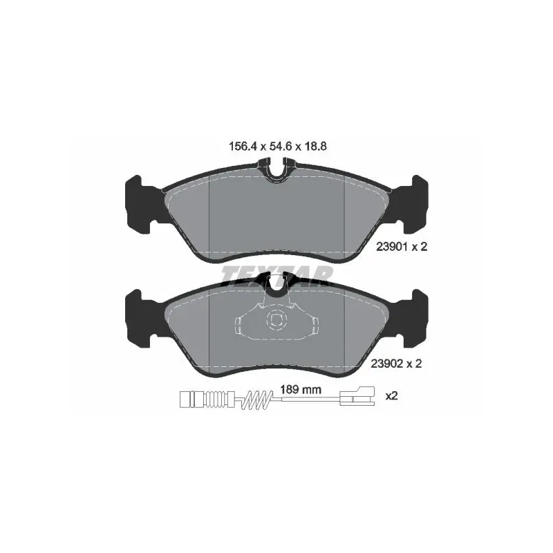 TEXTAR 2390101 Juego de pastillas de freno