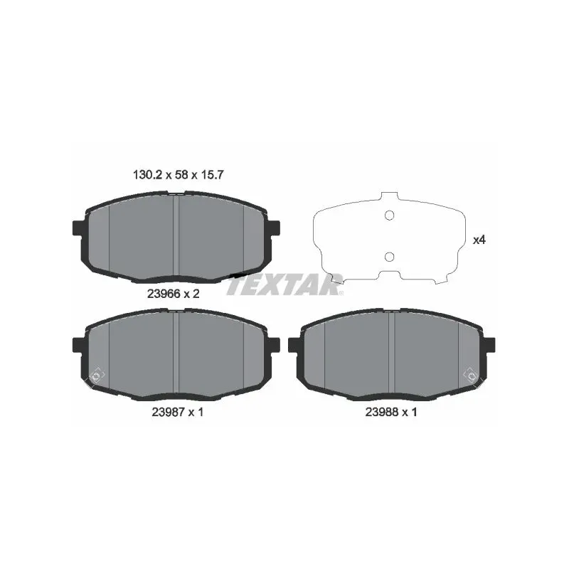 TEXTAR 2396601 Juego de pastillas de freno