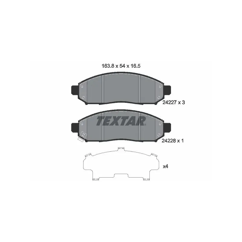 TEXTAR 2422701 Juego de pastillas de freno