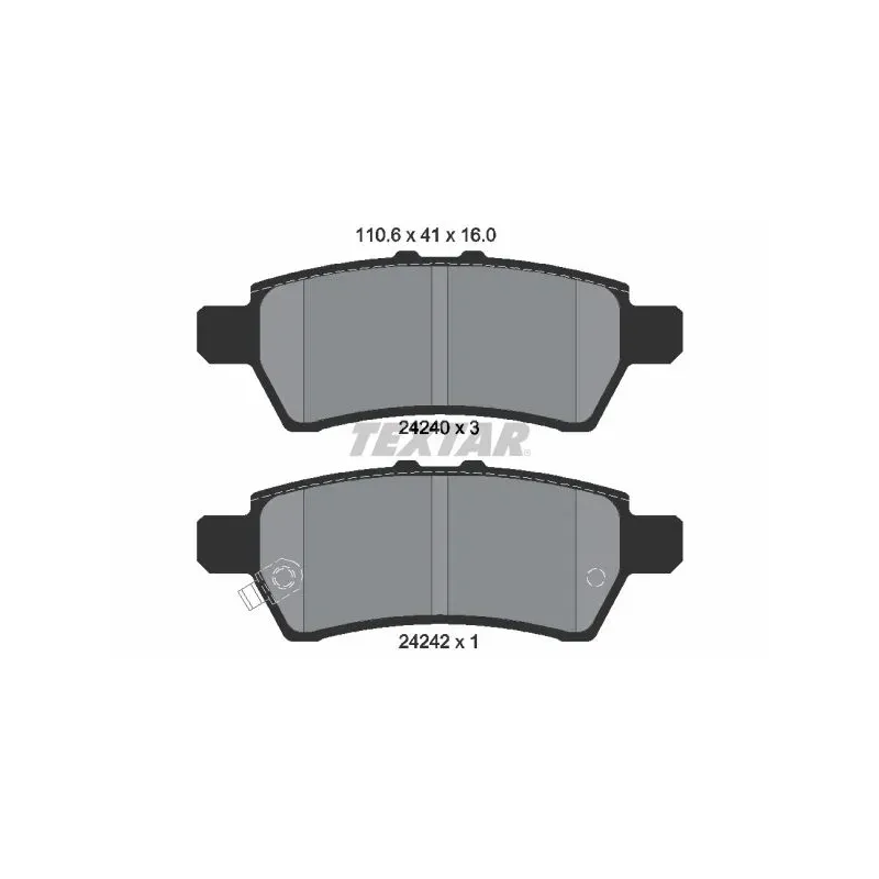 TEXTAR 2424001 Juego de pastillas de freno