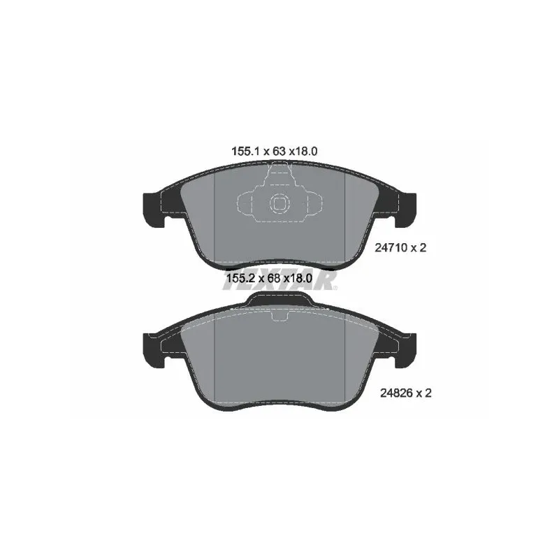 TEXTAR 2471001 Juego de pastillas de freno