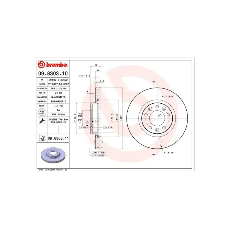 AP 27602 Disco de freno