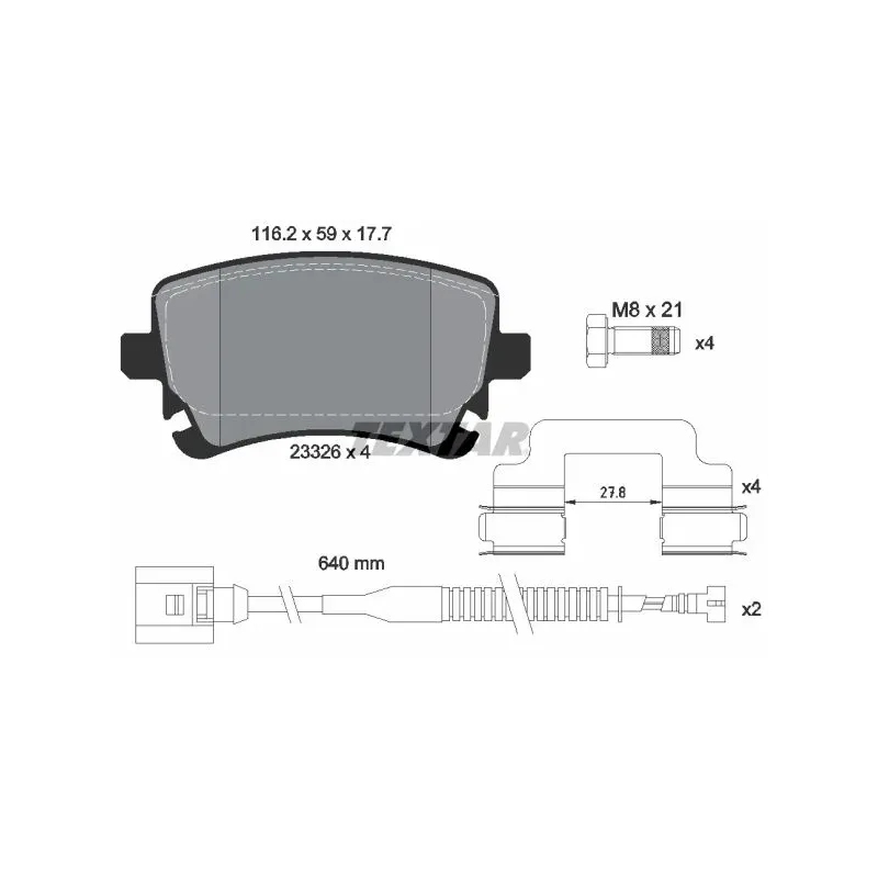 TEXTAR 2332603 Juego de pastillas de freno