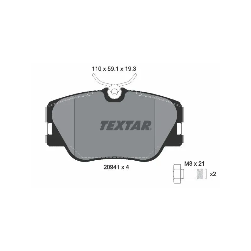 TEXTAR 2094102 Juego de pastillas de freno