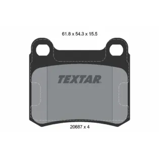 TEXTAR 2068701 Juego de pastillas de freno