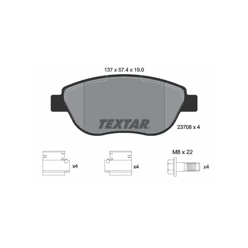 TEXTAR 2370803 Juego de pastillas de freno