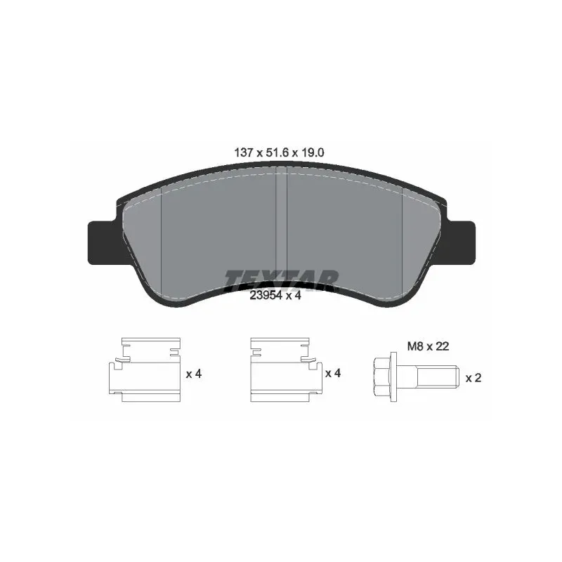 TEXTAR 2395401 Juego de pastillas de freno