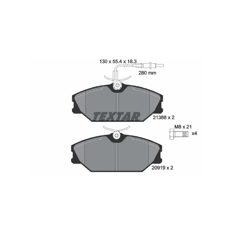 TEXTAR 2138802 Juego de pastillas de freno