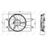 NRF 47006 Ventilador, refrigeración del motor