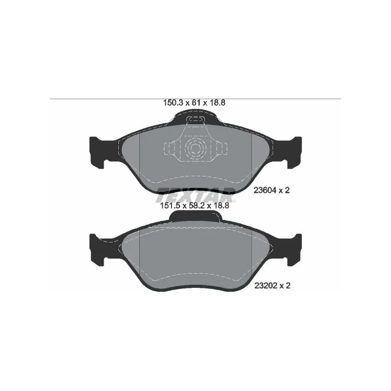 TEXTAR 2360406 Juego de pastillas de freno