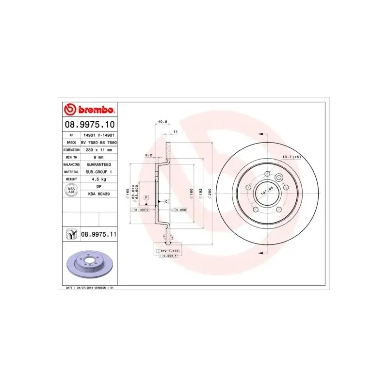 AP 14901 Disco de freno