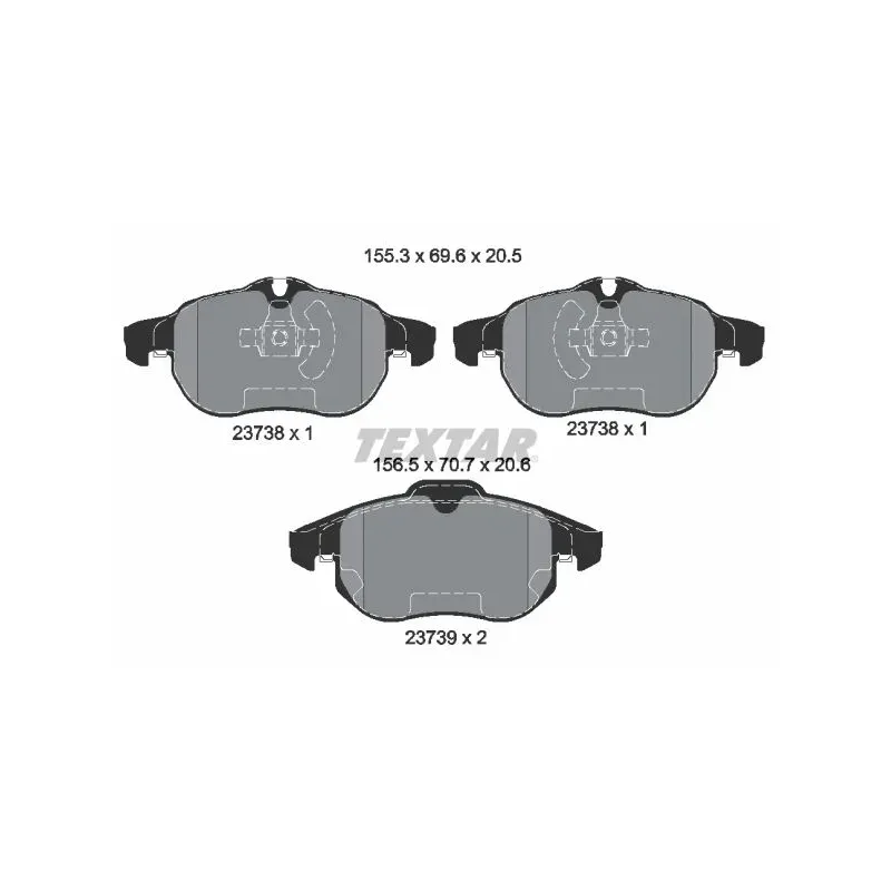 TEXTAR 2373807 Juego de pastillas de freno