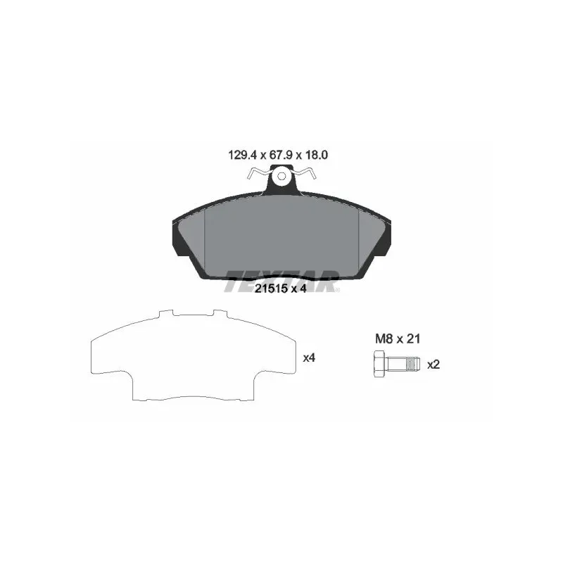 TEXTAR 2151504 Juego de pastillas de freno