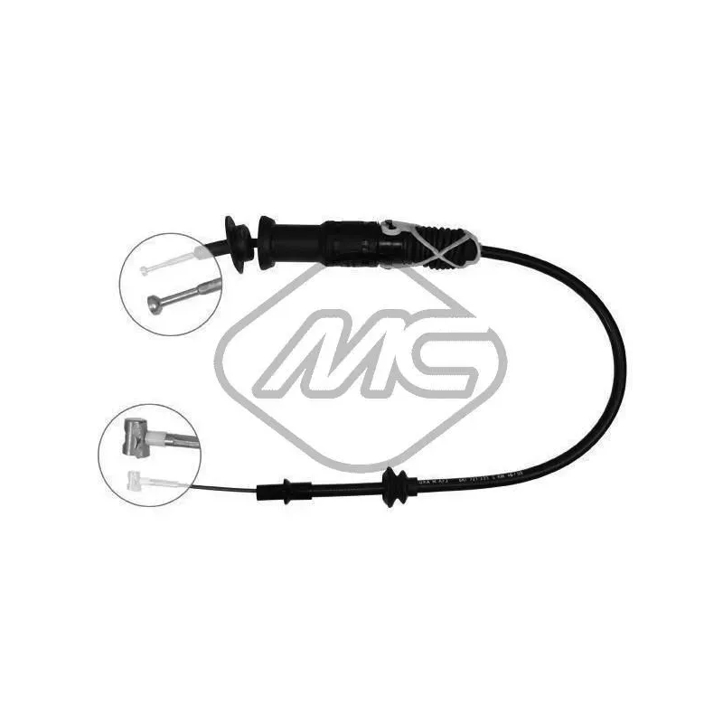 Metalcaucho 80060 Cable de accionamiento, accionamiento del embrague