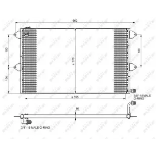 NRF 35034 Condensador, aire acondicionado