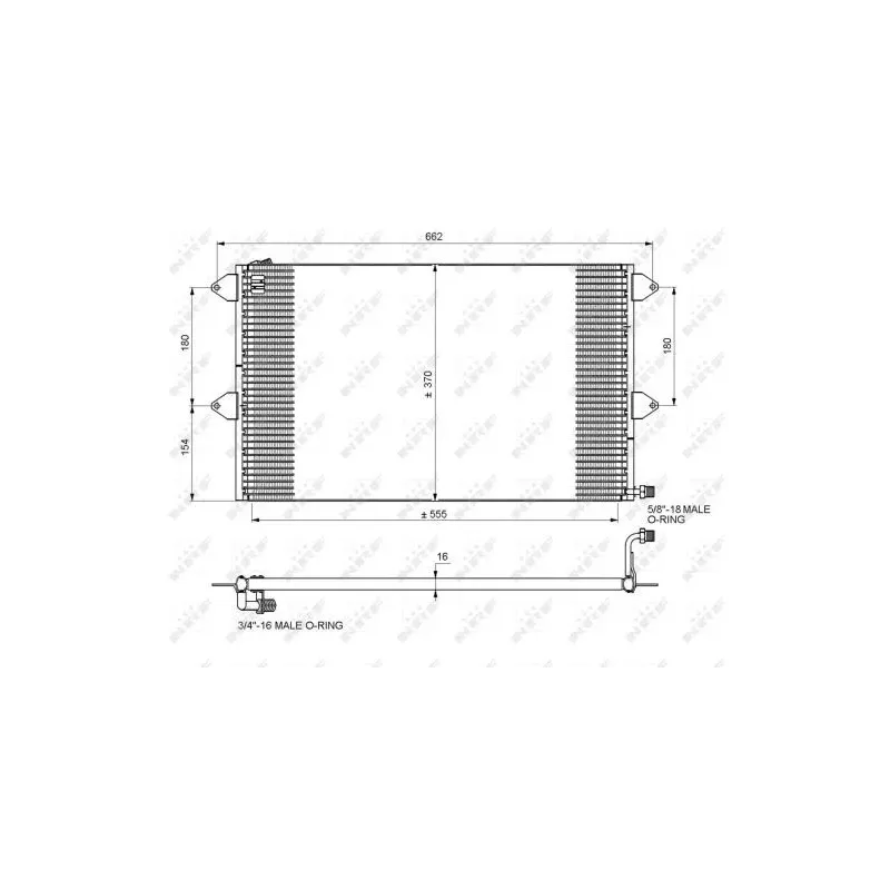 NRF 35034 Condensador, aire acondicionado