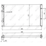 NRF 58093 Radiador, refrigeración del motor