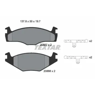 TEXTAR 2088710 Juego de pastillas de freno
