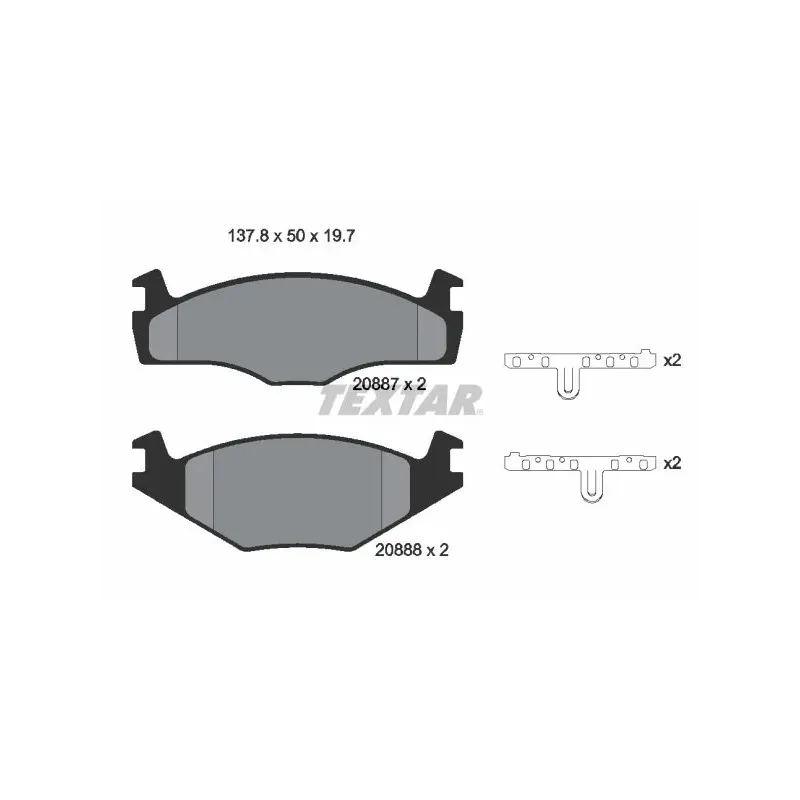 TEXTAR 2088710 Juego de pastillas de freno