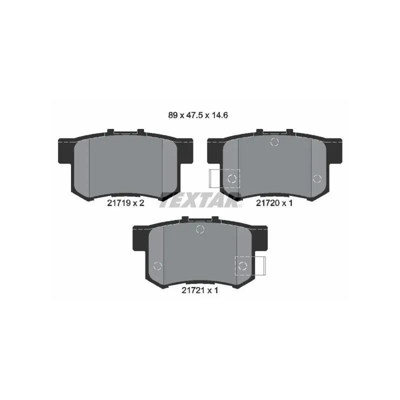 TEXTAR 2171901 Juego de pastillas de freno
